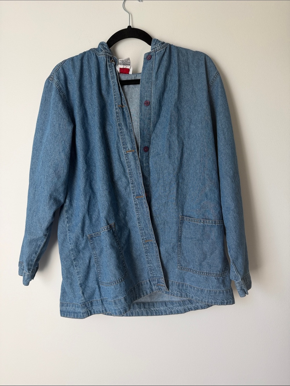 Vintage Only Necessities Light Blue Denim Jacket with Patch Pockets